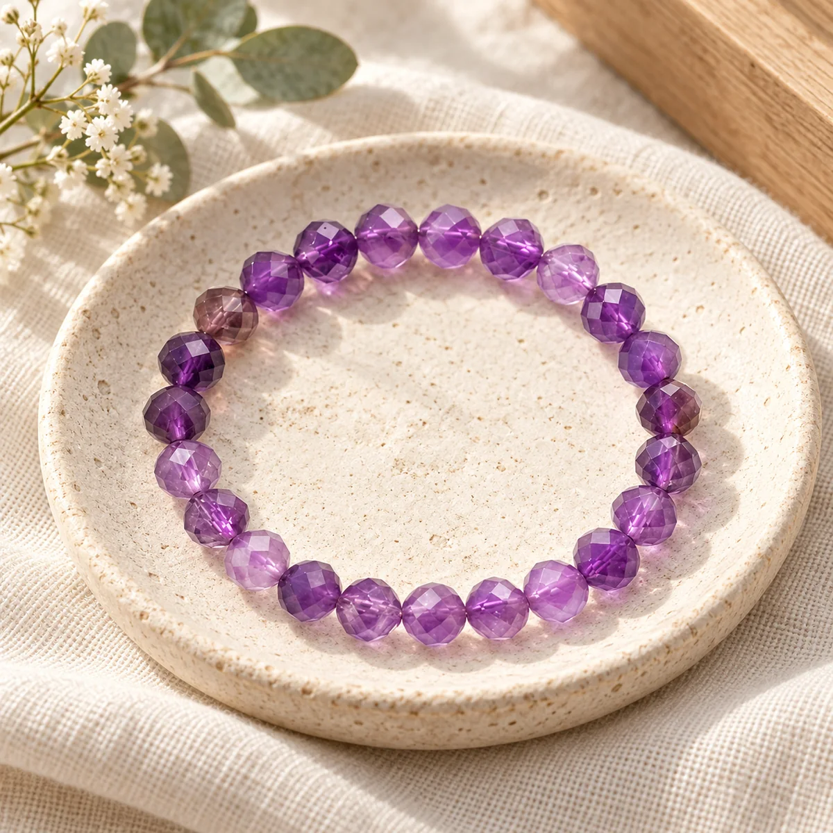 Lightcatcher Amethyst Bracelet in a styled scene