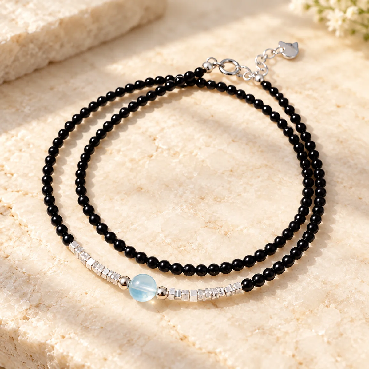 Tide and Stone Double-Wrap Bracelet close-up