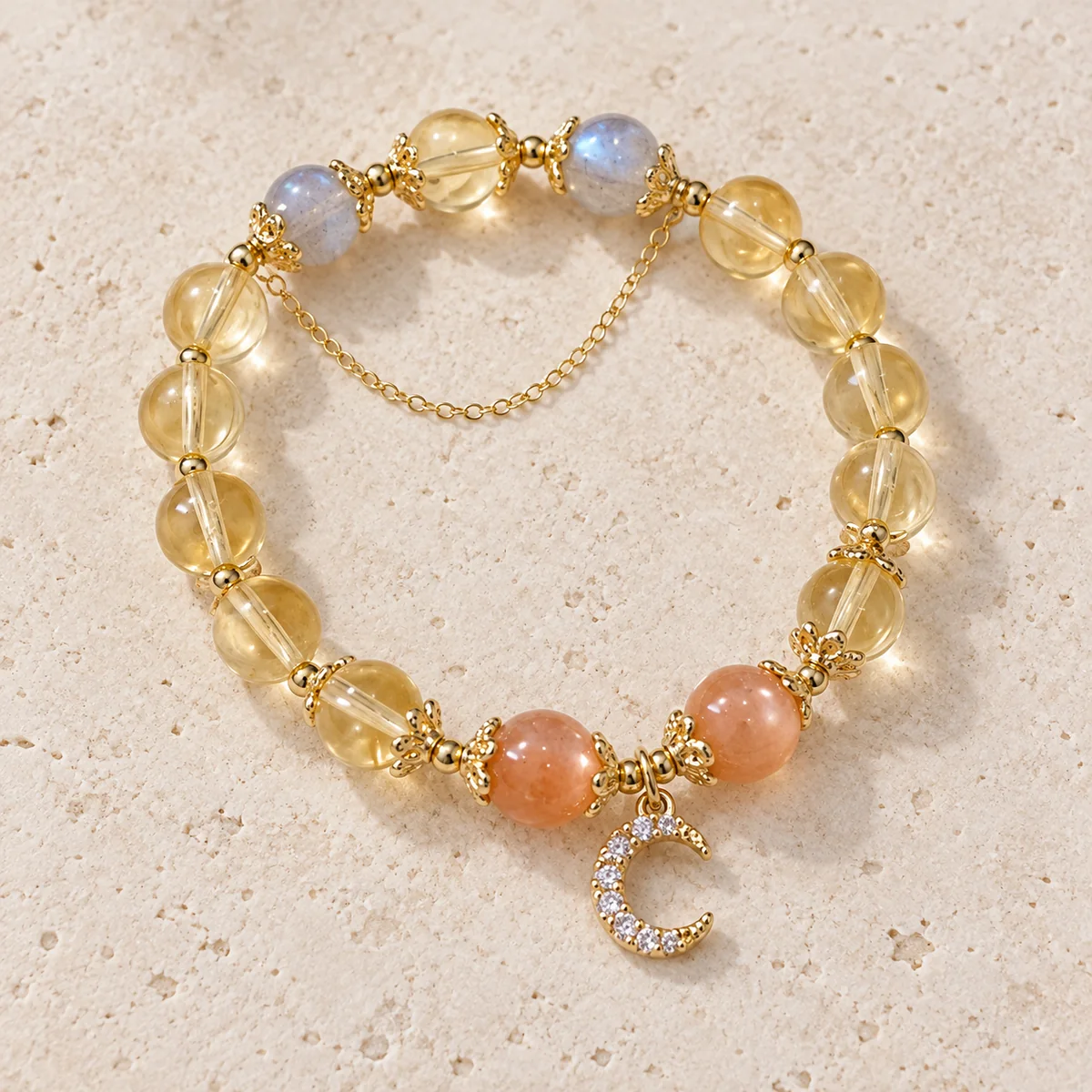 Golden Moon Citrine Bracelet close-up