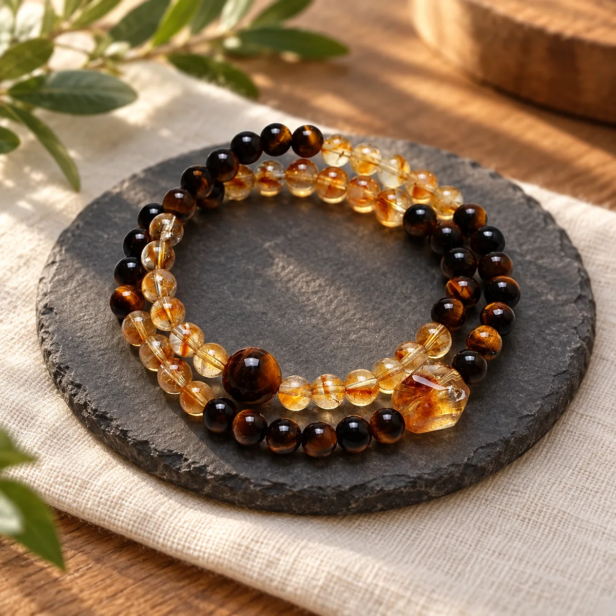 Amber Path Triple-Wrap Bracelet in a styled scene
