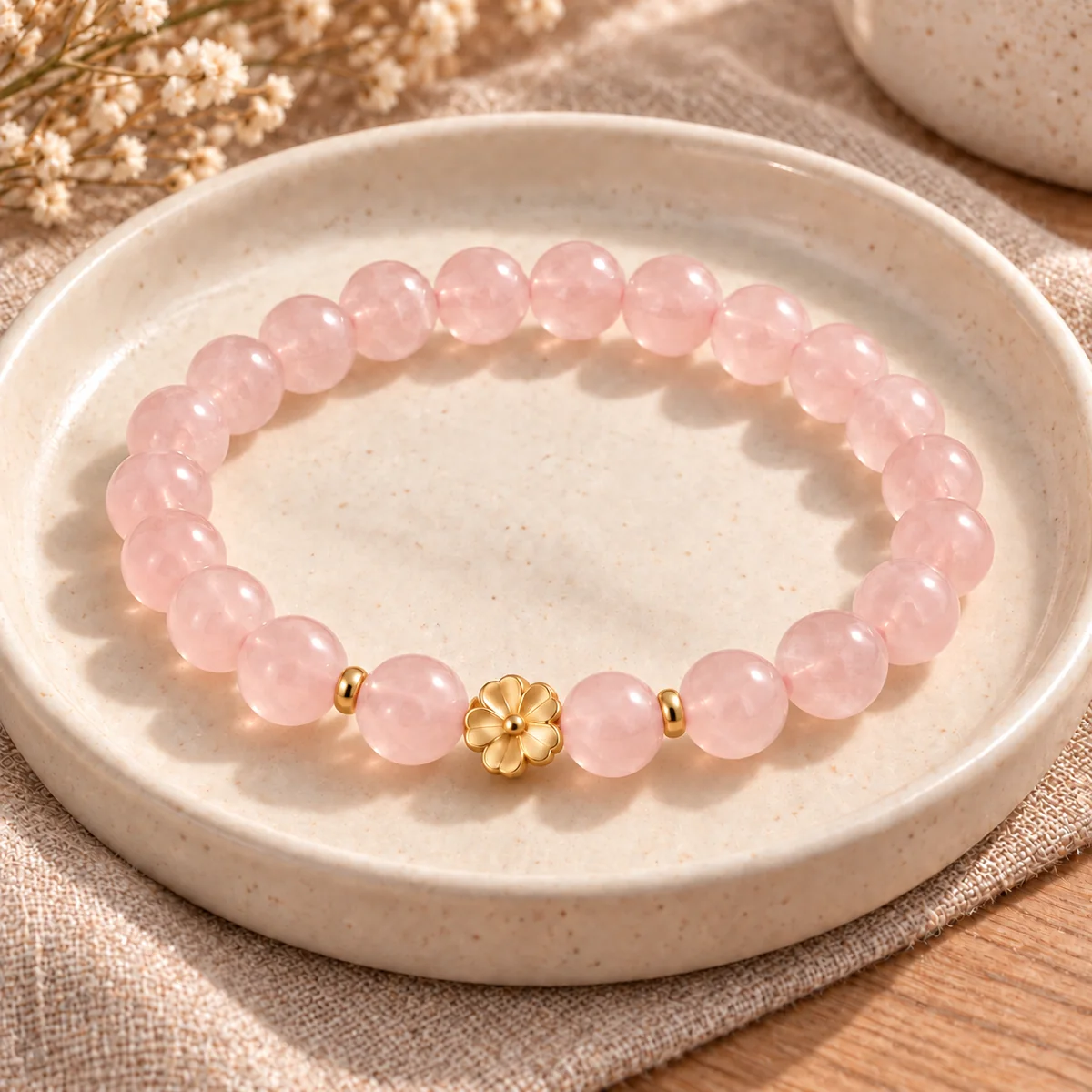 Rose Bloom Bracelet in a warm styled scene