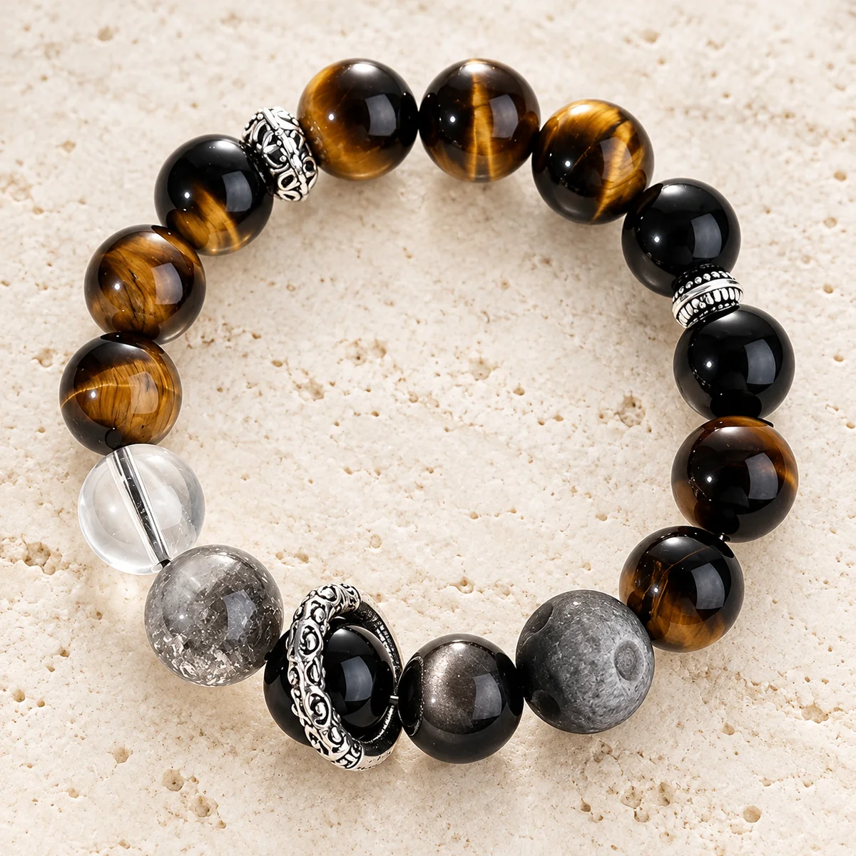 Orbit Tiger Eye Bracelet close-up